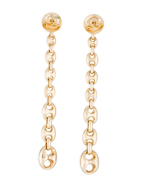 gucci marina chain drop earrings|Gucci Marina Chain earrings.